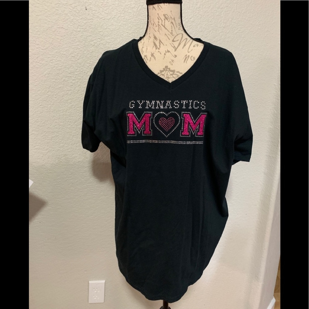 SOLD SOLD SOLD Rhinestone gymnastics mom Tshirt 2XL